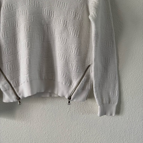 Anthropologie Moth Quiet Luxury Merle Pullover Quilted Sweater Small Cozy Chic - Picture 5 of 15